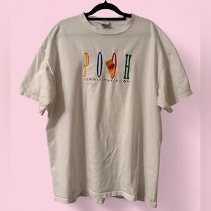 Vintage 90s Winnie the Pooh Embroidered White T-Shirt XL Disney Made in USA